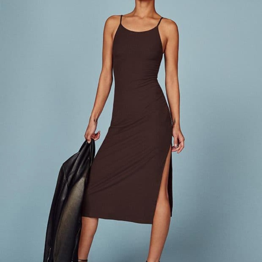 Reformation Sterling Ribbed Dress